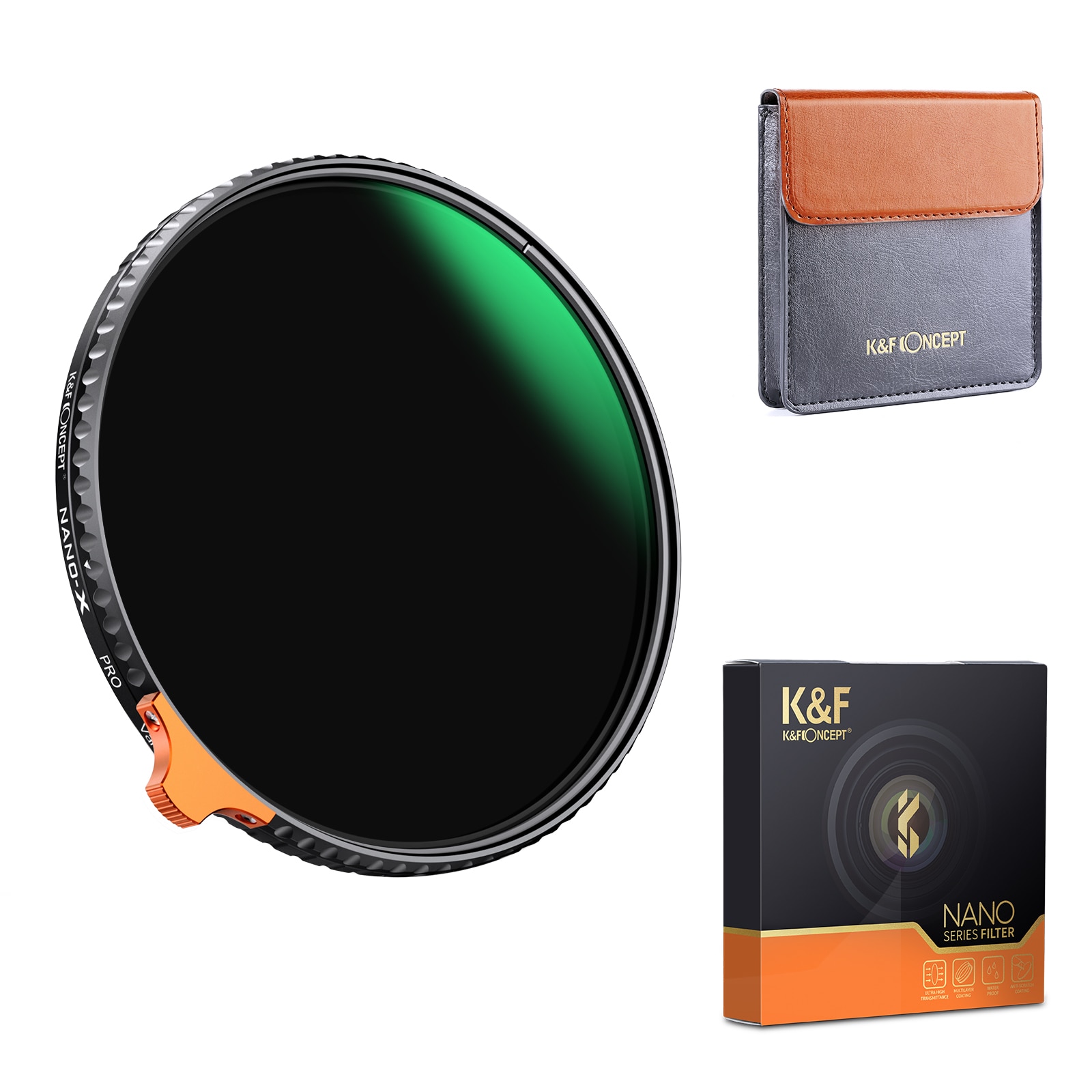 K  F Concept Nano-X 가변 ND2-N400 ND 필터 조절 가능한 중립 밀도 카메라 렌즈 28 층 코팅 방수 49-82mm : 이티몬