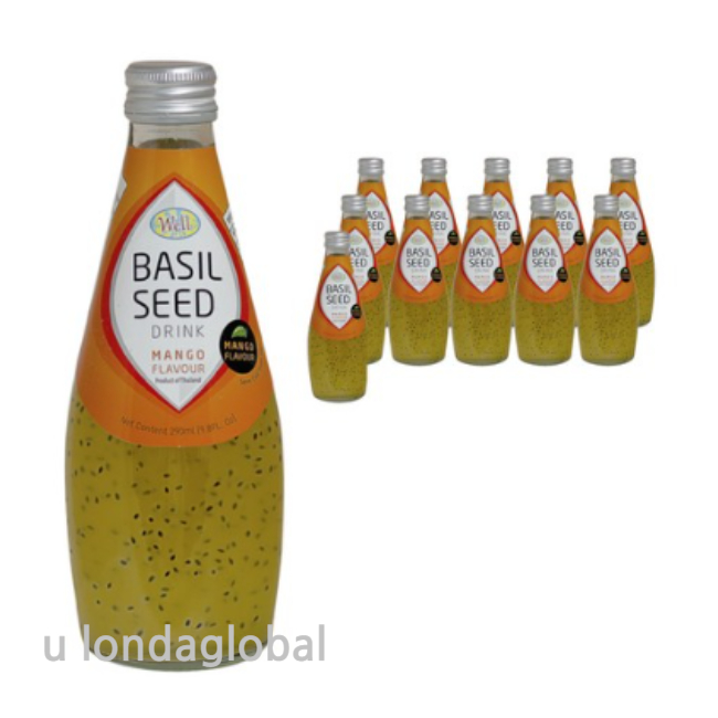 웰 바질 시드 드링크 망고 카페 주스 음료 290ml 12개 : 비엔엠코리아