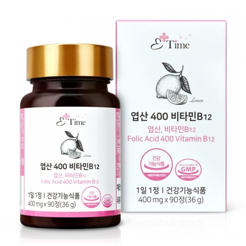 바디스콥 이쁠타임 엽산 400 비타민B12 400mg x 90정(3개월분) 임산부영양제 : 신라이프메딕스