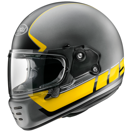 ARAI RAPIDE-NEO Speed block Yellow (무광) 아라이 라피드-네오 스피드 블록 헬멧 : 히트에어 오토바이 용품점