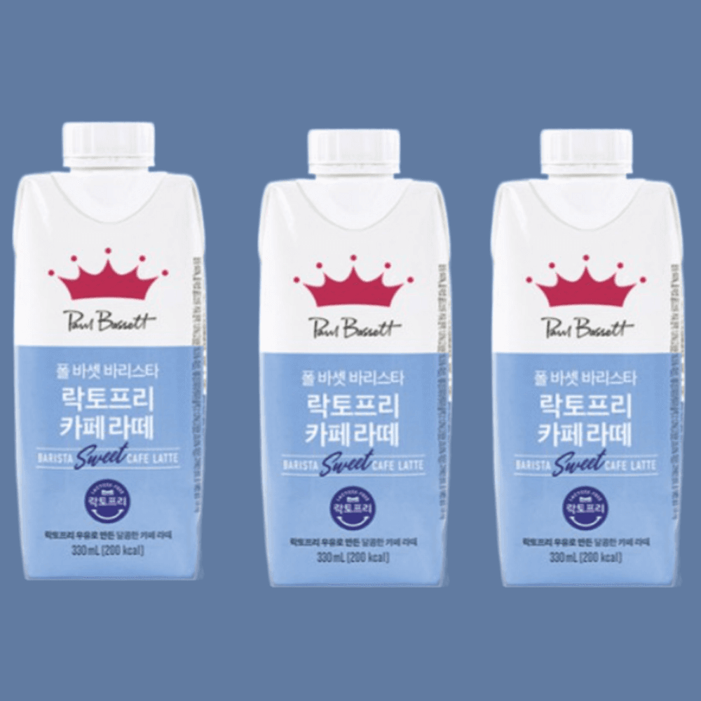 폴 바셋 커피 카페 라떼 팩형 바리스타 락토 프리 330ml 12개 : 광수네컴퍼니