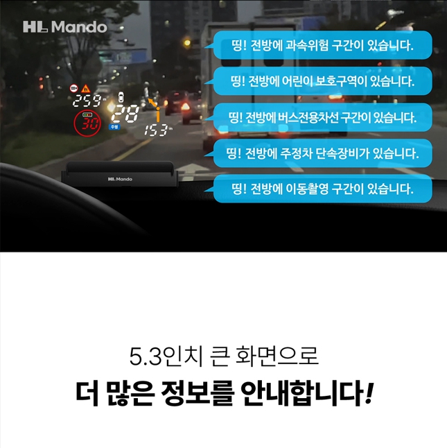 만도 HUD T 카카오 GPS 자동차 속도계 헤드업디스플레이 음성인식 : 에이스트