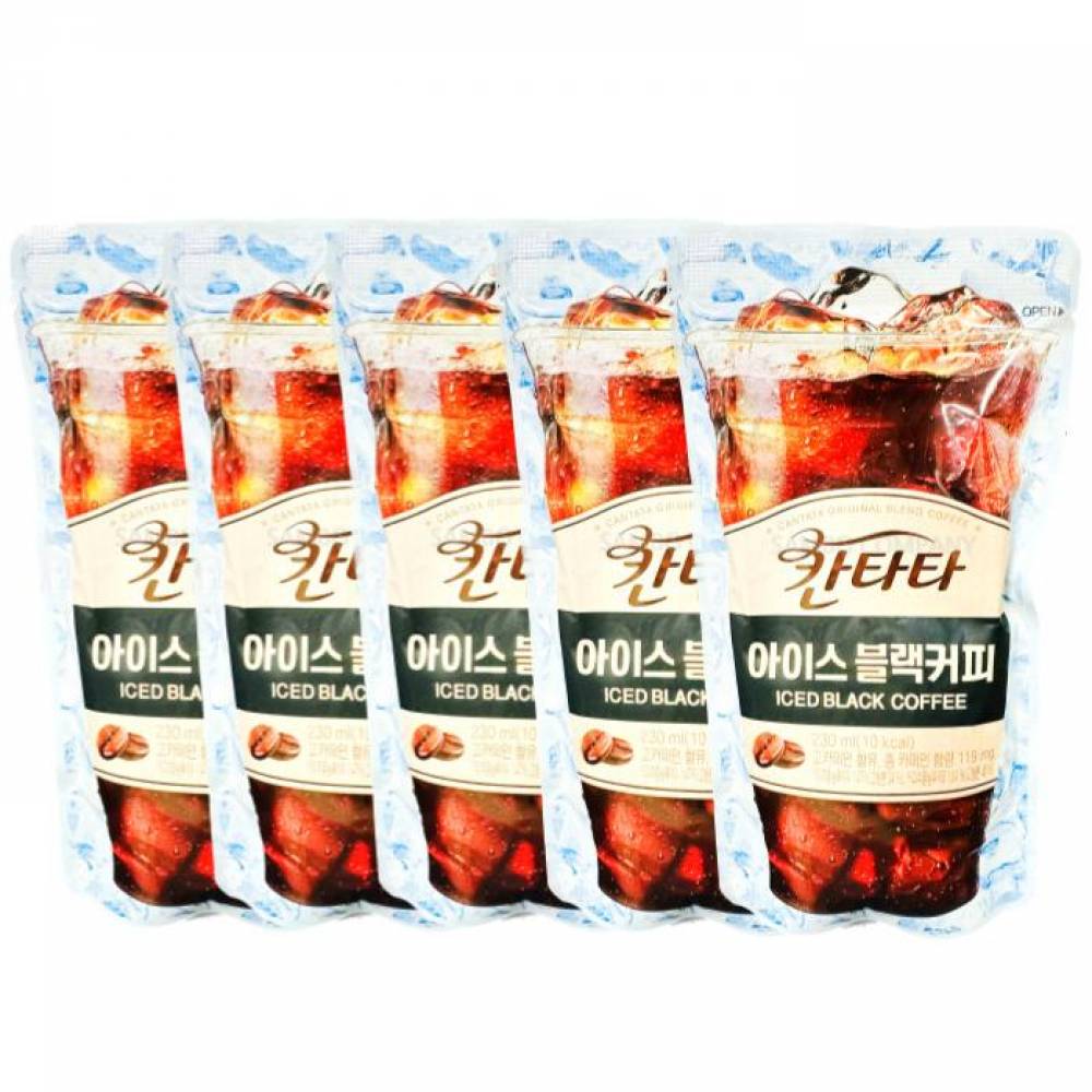 칸타타아이스블랙커피 아이스블랙커피X5개 : 한솔디스튜리뷰션