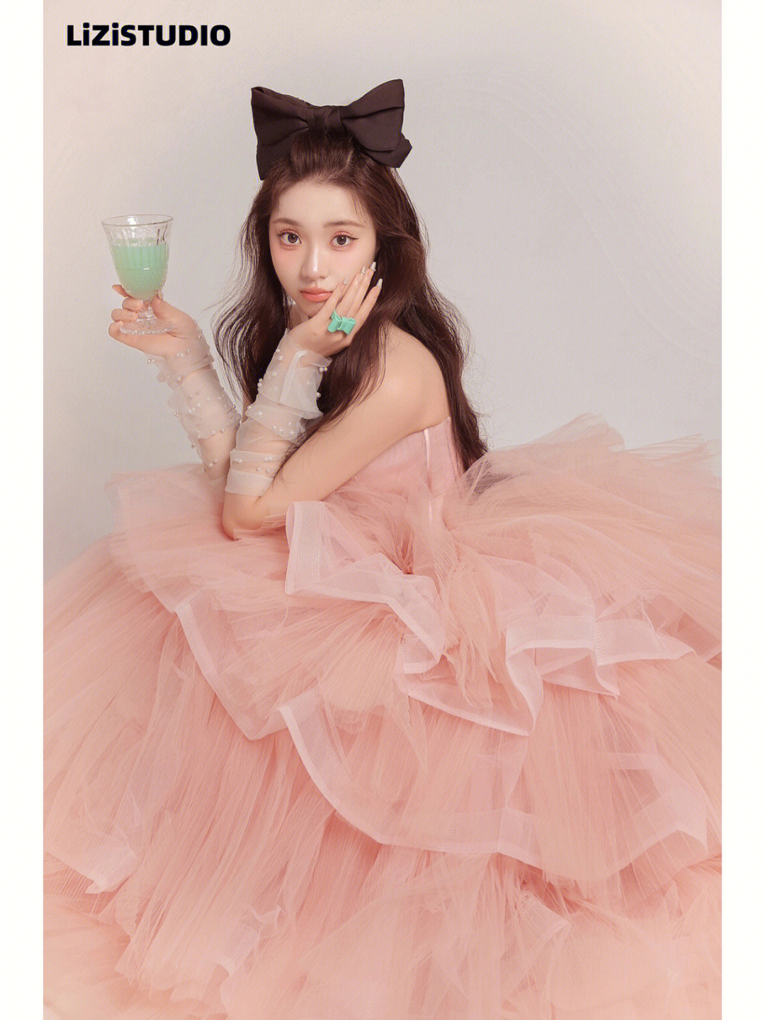 [대여] 유색드레스 핑크웨딩촬영 셀프웨딩 핑크캉캉 브라이더샤워 스튜디오 : 모모 의상실