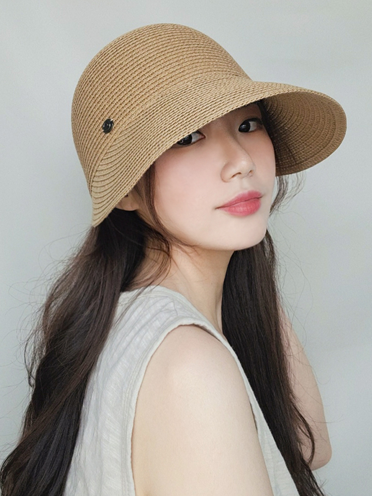 (무배)챙넓은 보넷 밀짚모자 여름 버킷햇 벨크로 벙거지 라피아 썬캡 : 이코 마켓