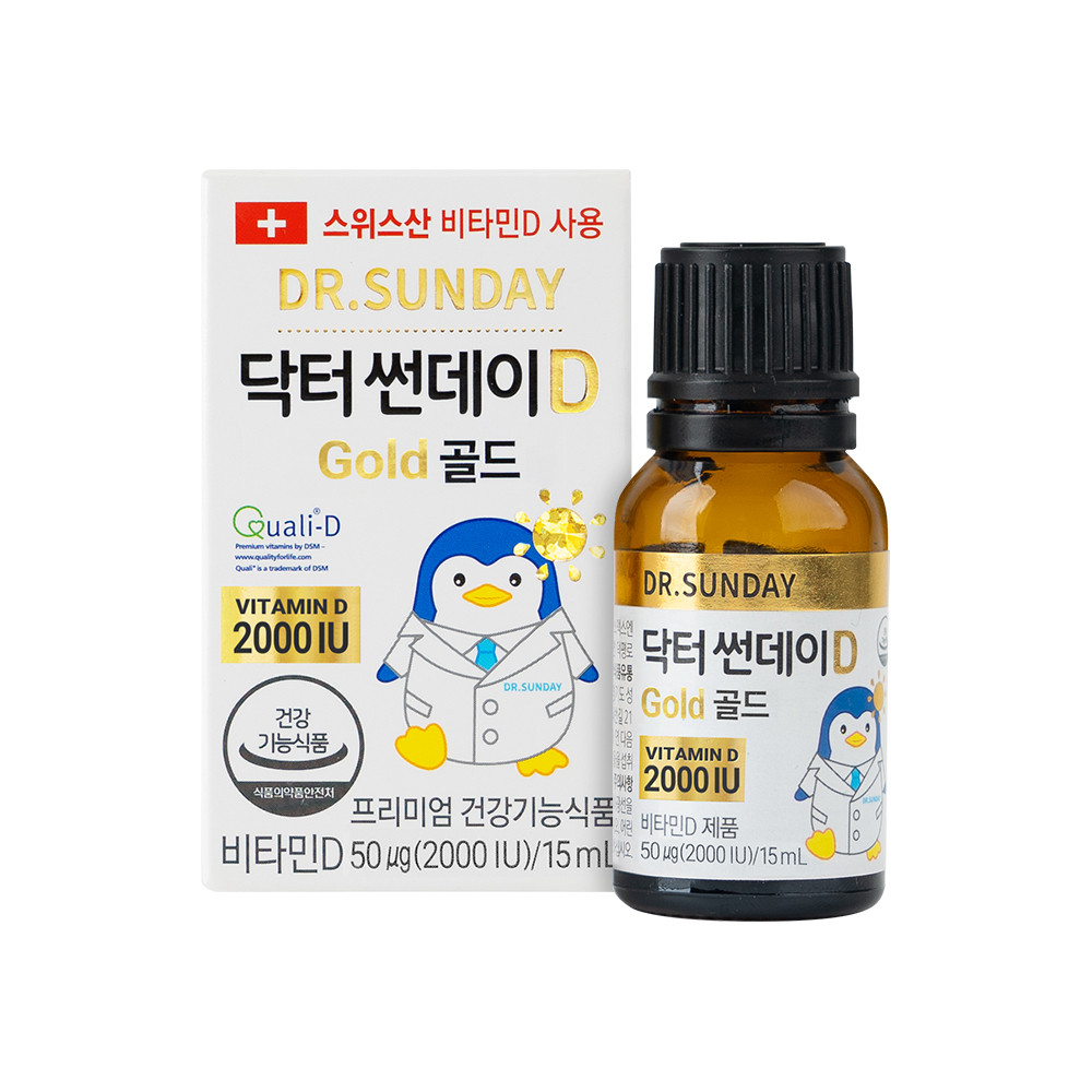 닥터썬데이D 골드 2000IU 임산부 액상 비타민D 15ml 외 베이비, 패밀리 (택 1) : 미소생활건강