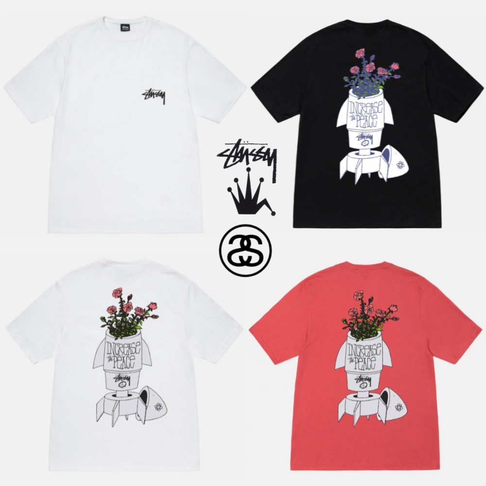 스투시 플라워 밤 반팔티 STÜSSY FLOWER BOMB TEE 꽃폭탄그래픽 남녀공용 : what.s