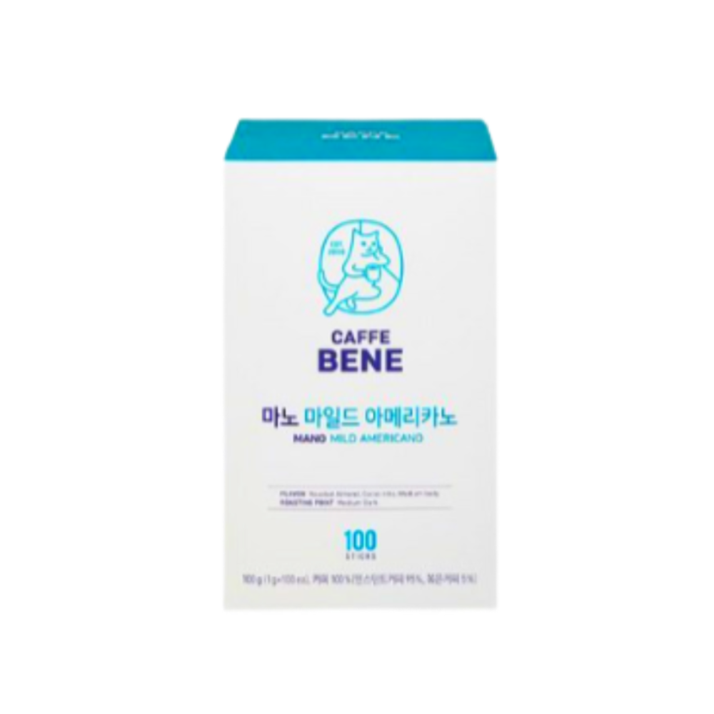 카페베네 마노 마일드 아메리카노 스틱 커피 1g 100개 100g 1박스 : GO BAND