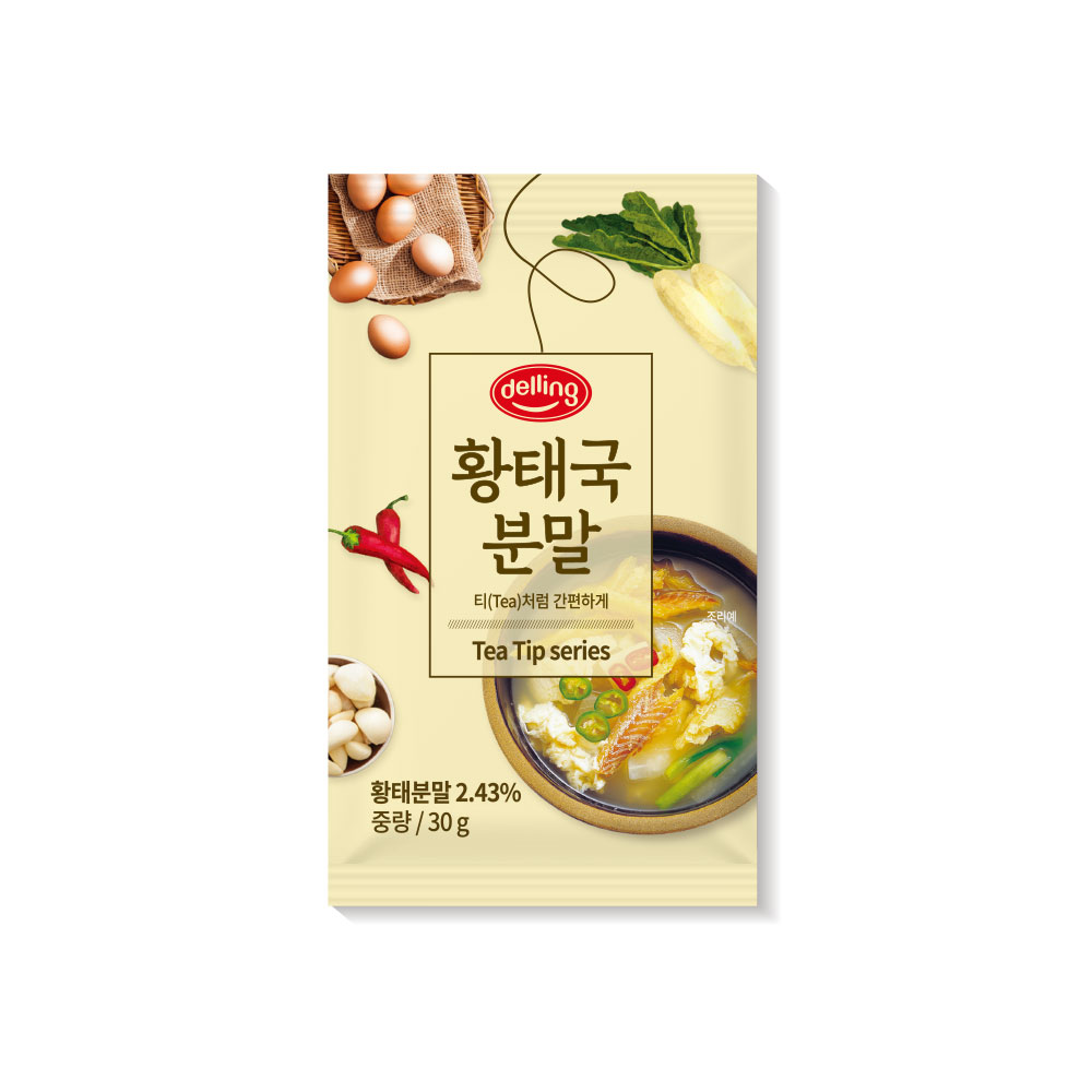 백호 델링 황태국 분말 30gx6ea 일회용 간편요리 해장국 캠핑요리 : SAGAGO
