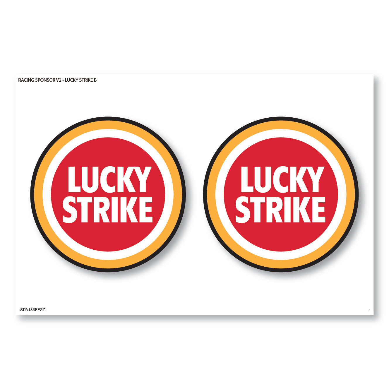 레이싱 스폰서 로고 스티커 V2 SET 럭키스트라이크 LUCKY STRIKE : STEA DECALSHOP