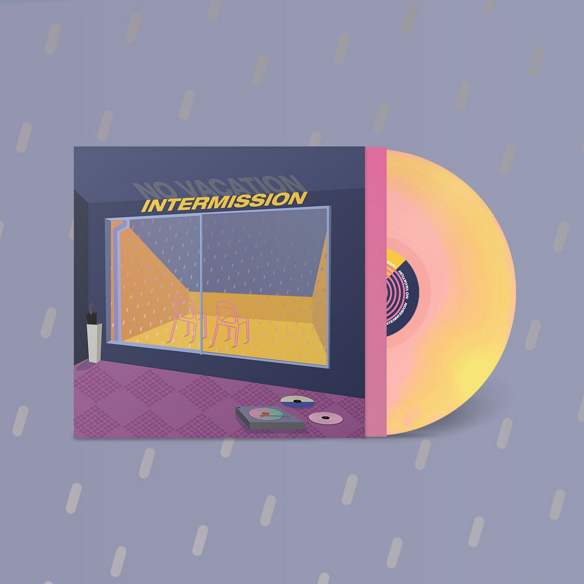No Vacation - Intermission (Pink & Yellow Vinyl, EP, Single Sided) 노베케이션 LP : 미드나잇스낵