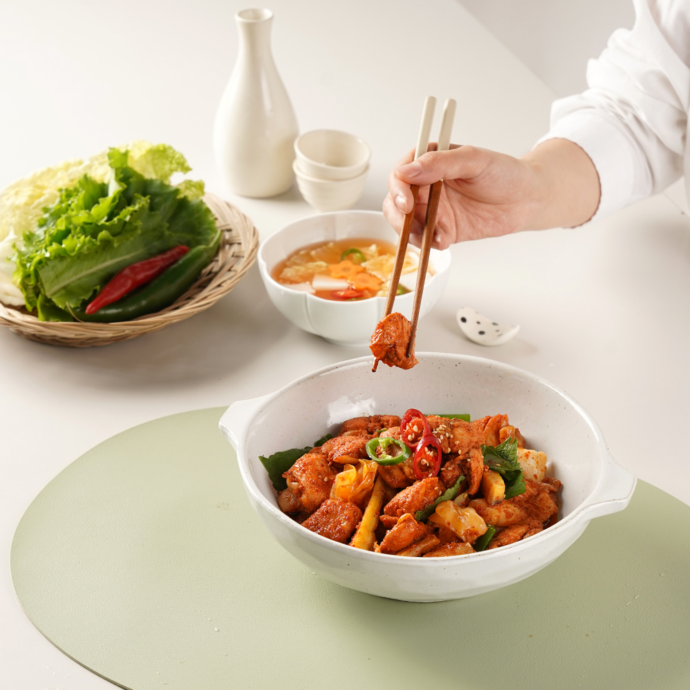춘천맛집 광덕 장가네 뽕잎 양념닭갈비 철판닭갈비 캠핑밀키트 (500g+500) : 춘천 광덕 장가네 닭갈비
