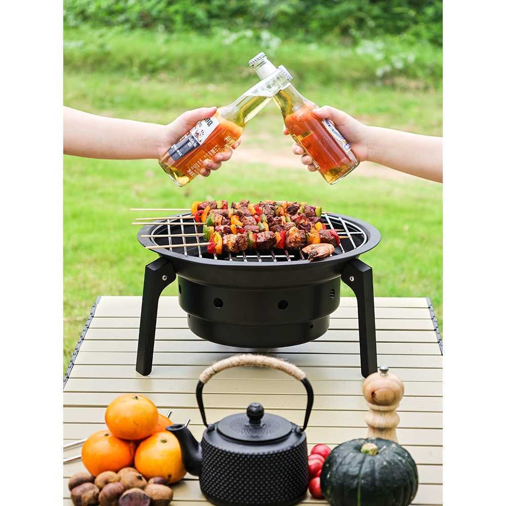 중형 여행용 화로 숯불바베큐 소시지 꼬치구이 캠핑 : 주승마켓