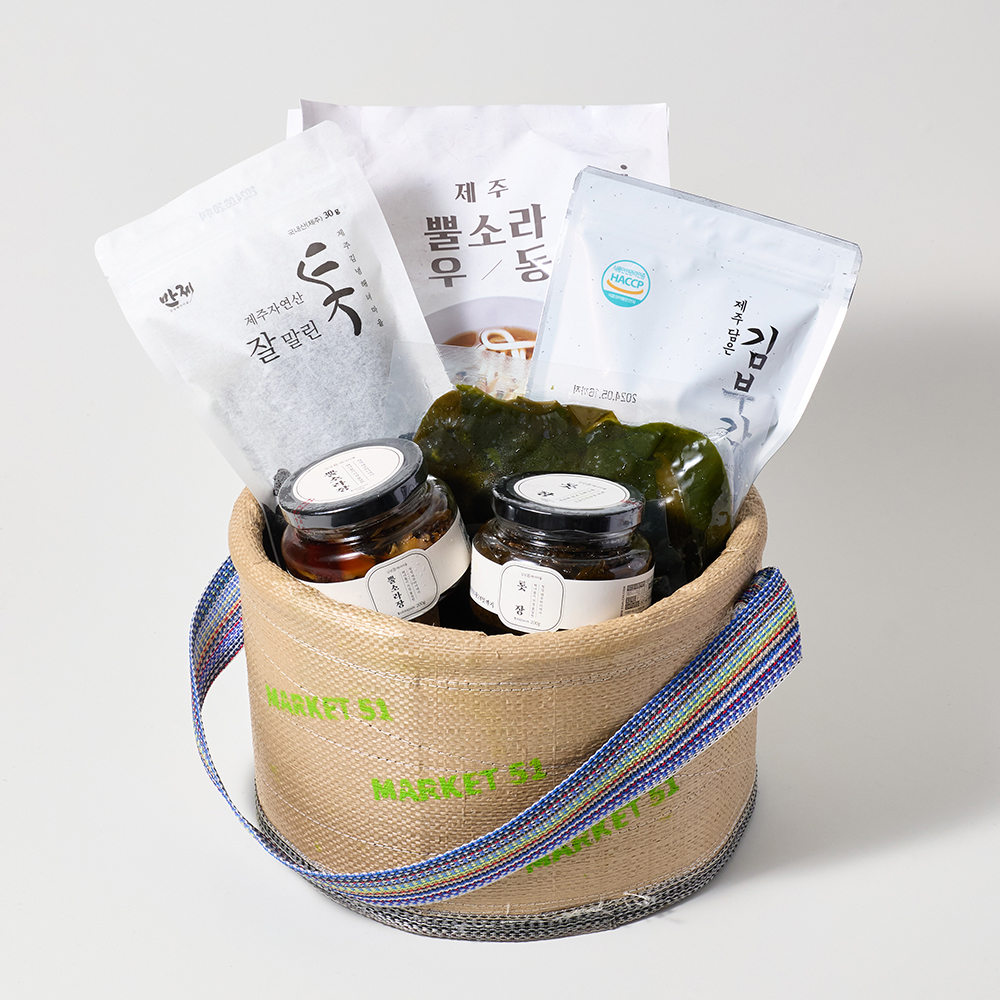 제주 마켓51 선물세트 추석명절 우도 젓갈 장 오메기떡 약밥 뿔소라 메밀 톳 미역 : 농부할망