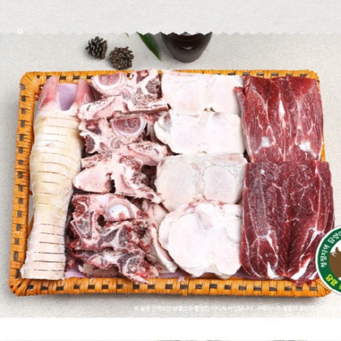 1+등급 암소 한우 보양세트 (사골2.5kg,우족1.5kg,사태500g) : 사단법인남도미향