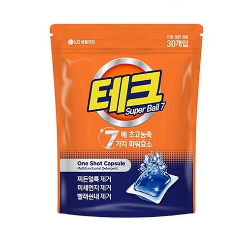 [신세계 규격](신세계 의정부점)LG 테크 수퍼볼 캡슐세제  드럼일반겸용 30개입 : 신세계백화점