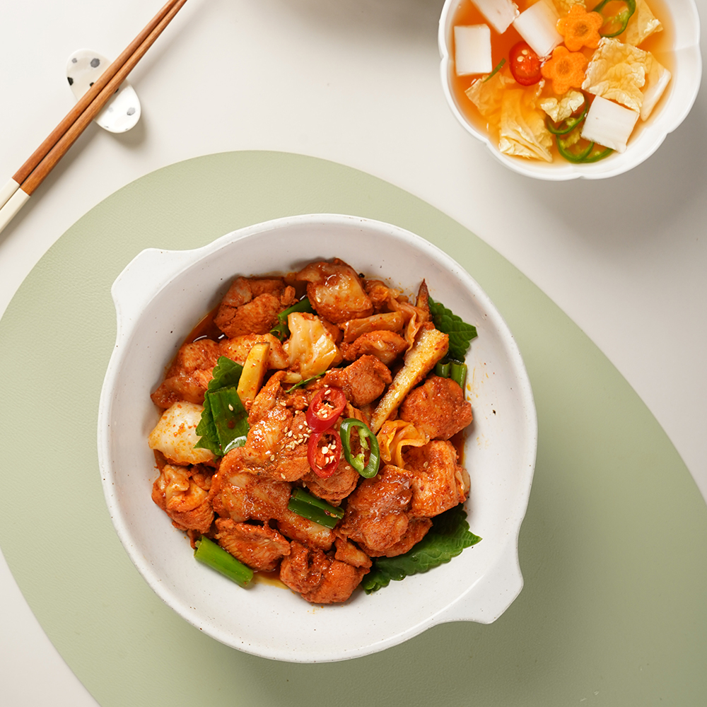 춘천맛집 광덕 장가네 뽕잎 양념닭갈비 철판닭갈비 캠핑밀키트 (500g+500) : 춘천 광덕 장가네 닭갈비