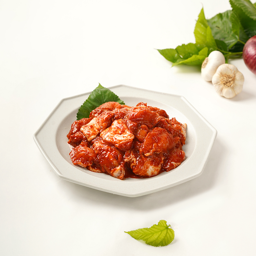 춘천맛집 광덕 장가네 뽕잎 양념닭갈비 철판닭갈비 캠핑밀키트 (500g+500) : 춘천 광덕 장가네 닭갈비