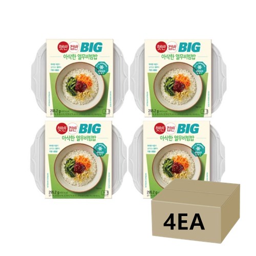 CJ 컵반 햇반 아삭한열무비빔밥 295.2g x 4개 : 뚱이네만물상