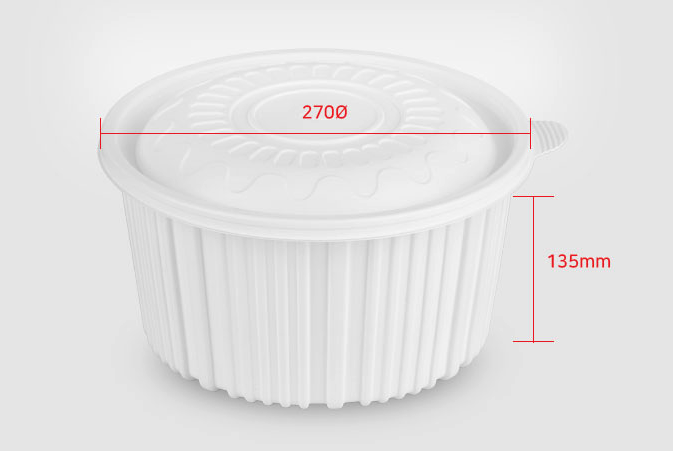 [용기뚜껑세트] JH일회용 탕왕대용기 6500ml-백색-100세트 : 공사공삼