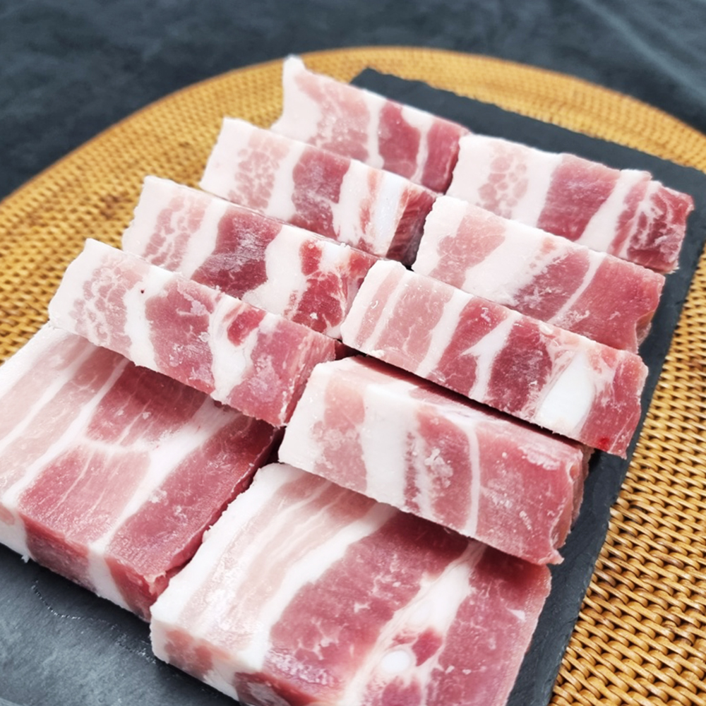삼겹살 블럭삼겹살 1kg (500gx2ea) 캠핑 바베큐용 구이용 냉동 한성미트뱅크 : 한성미트뱅크