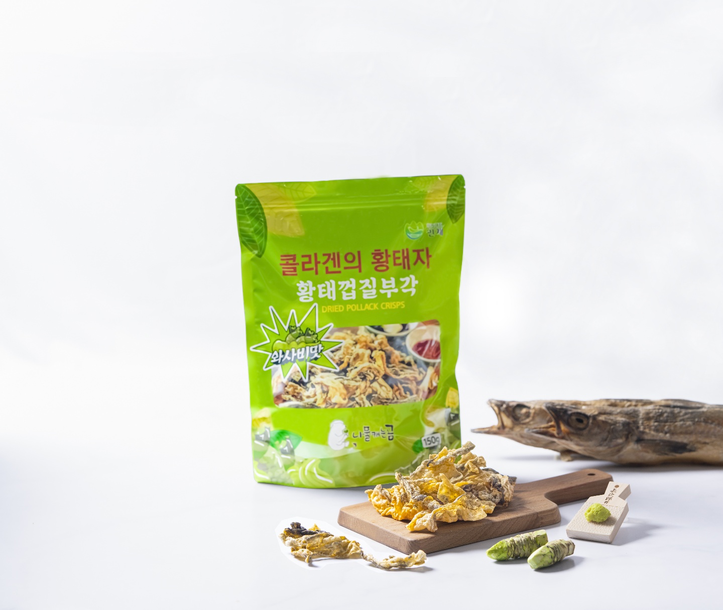 청정 인제 나물캐는곰명태껍질튀각 130g : 태광양품