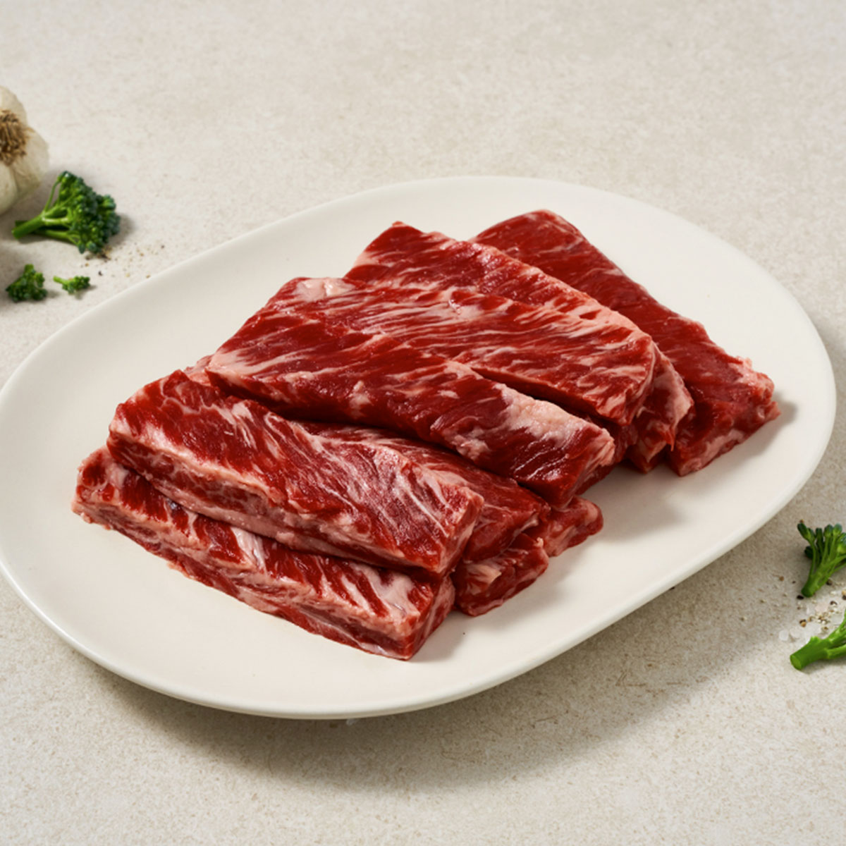 신선함 그대로 식탁까지 소한마리 5종  - 갈비살 부채살 살치살 토시살 우삼겹 (총1.3kg) : 푸드랩플러스