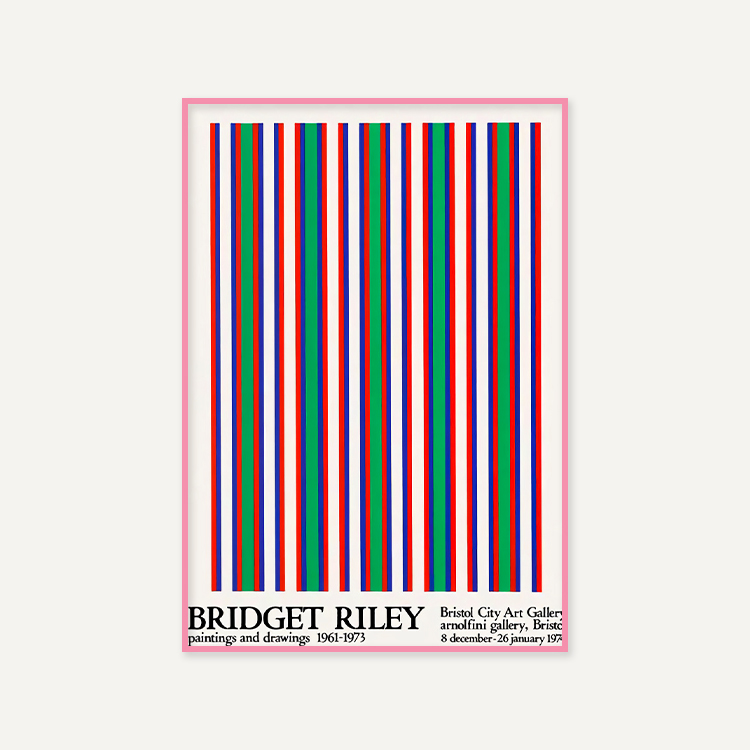 브리젯 라일리 / Bridget Riley, 1974 (액자 포함) : 그릿시즌