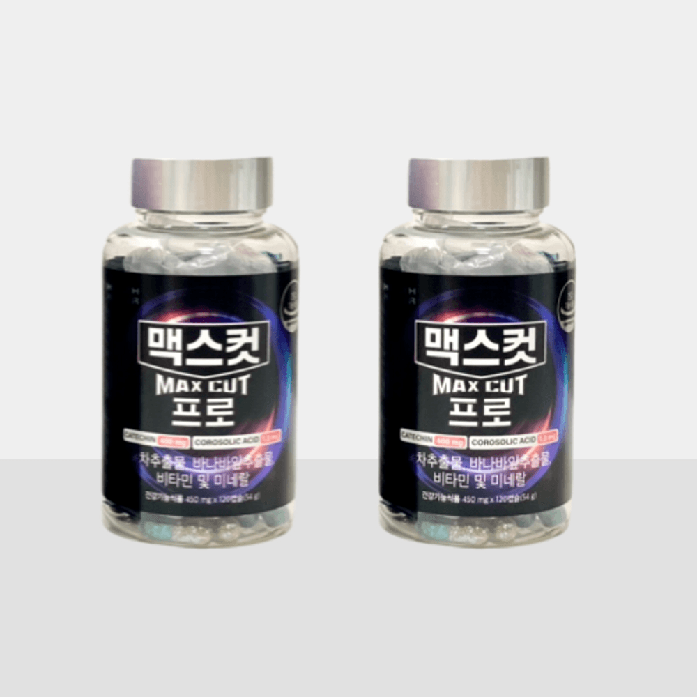 맥스컷 프로 녹차추출물 바나나잎추출물 하루 2번 2박스 (240캡슐) : 오천상사