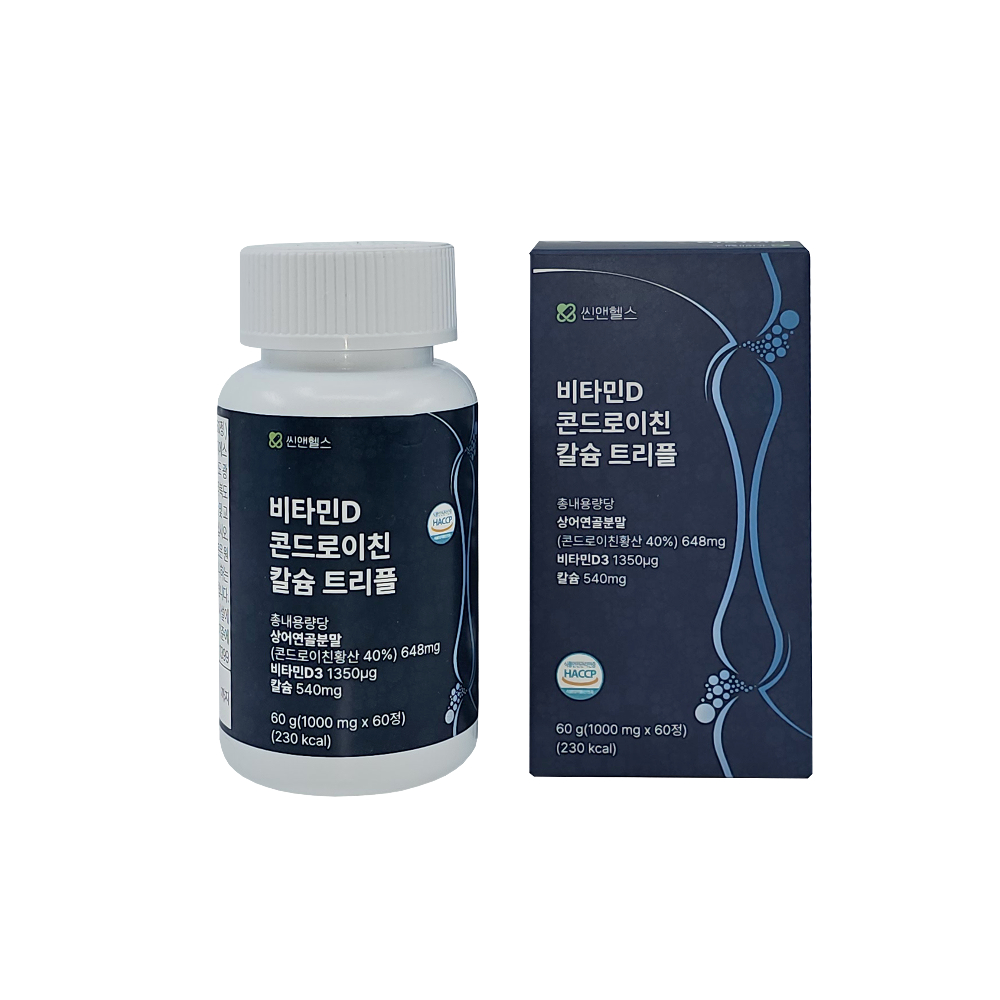 비타민D 콘드로이친 칼슘 트리플 1000mg x 60정 크림 씨원 : 민스박스