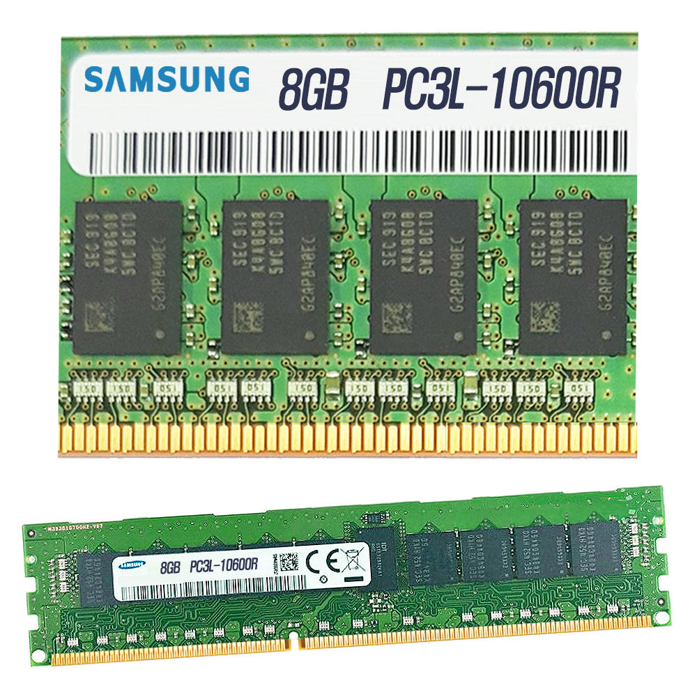서버용 메모리 REG ECC 삼성 DDR3 8G PC3L 10600R 서버 메모리 램 : 에이코다