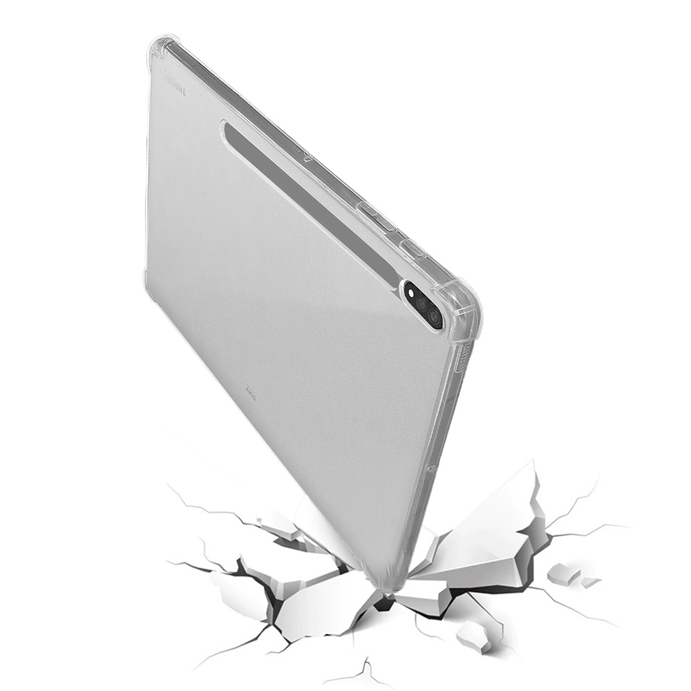 갤럭시탭 S8 플러스 보디가드 범퍼 젤리 클리어 백커버 케이스 투명, 탭 S8+ : 뷰씨