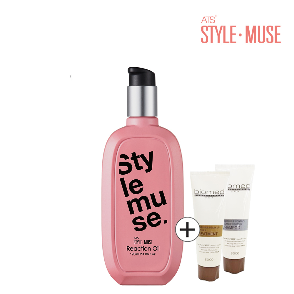 ATS 스타일뮤즈 헤어 리액션 오일 120ml 고농축 트리트먼트 : 코코박스s