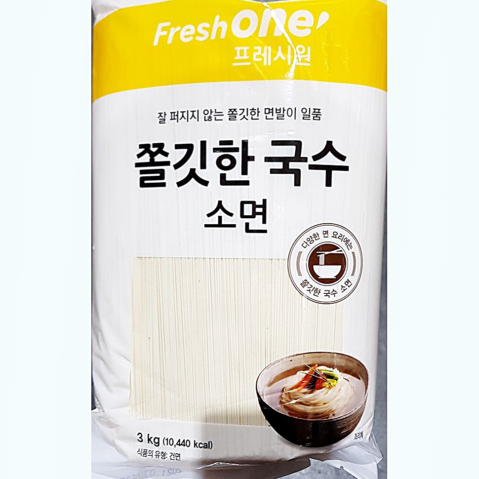 국수 쫄깃한 누들 소면국수 소면 3kg 맛있는 잔치 : 수앤서마켓2