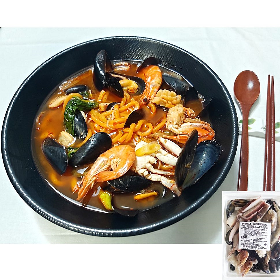 짜장짬뽕 얼큰해물짬뽕탕 사천해물짬뽕 짬뽕 안주세상 750g 중국음식 사천해물짬 해물짬뽕 : 수앤서마켓2