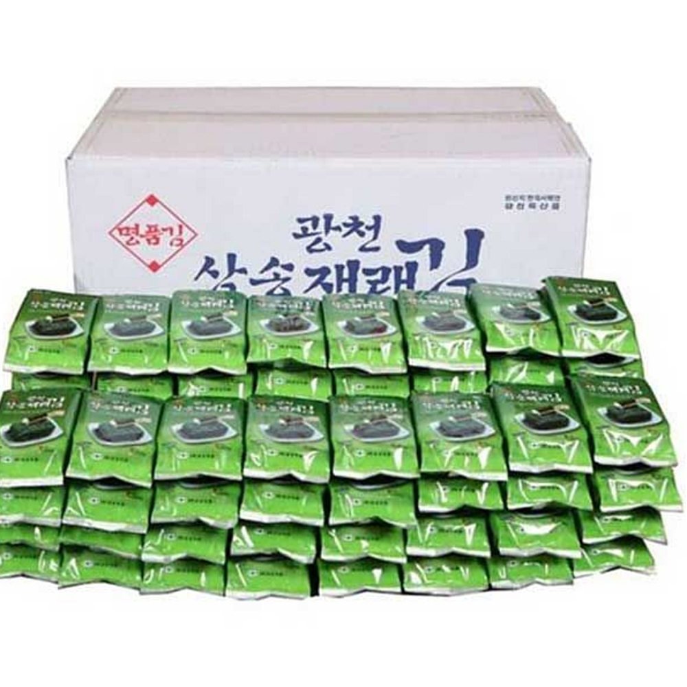 김밥김김구이자반 밥반찬 생김친구선물전장김 자취생선물구운김 조미김 간편한 삼송 도시락김 한박스 대량김 : 수앤서마켓2