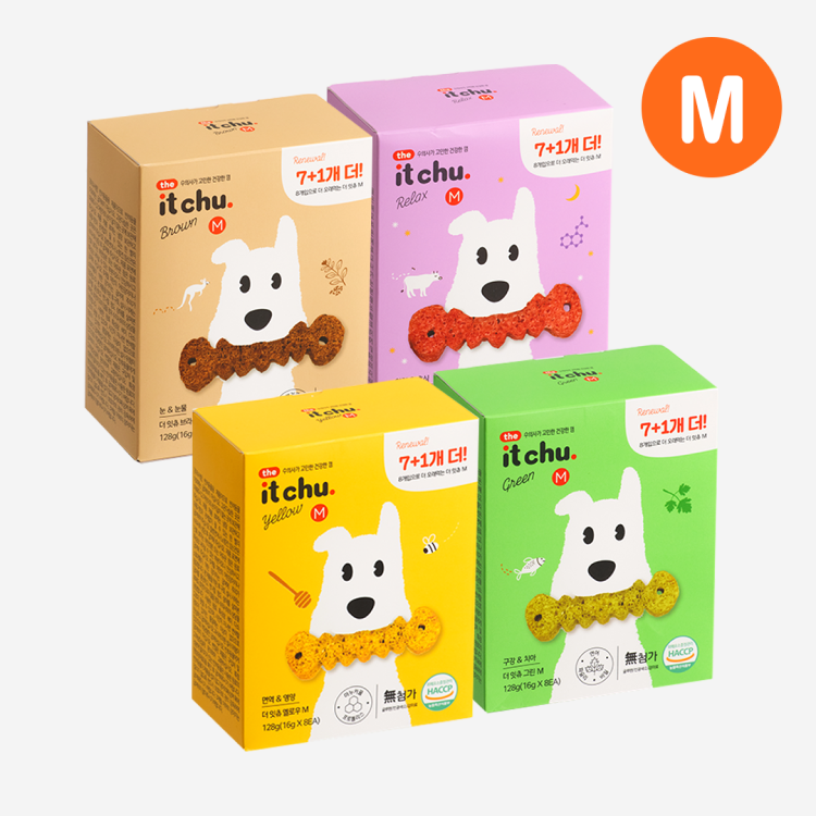 핏펫 잇츄 오리지널 M 4종 강아지간식 개껌간식 영양간식 맛있는간식  8개입 : 드몽드펫샵