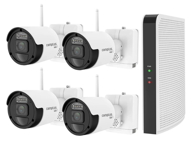 캠플러스 무선 보안카메라 8CH/4CM (배터리형) CT-4AB804-2T : 한지니몰