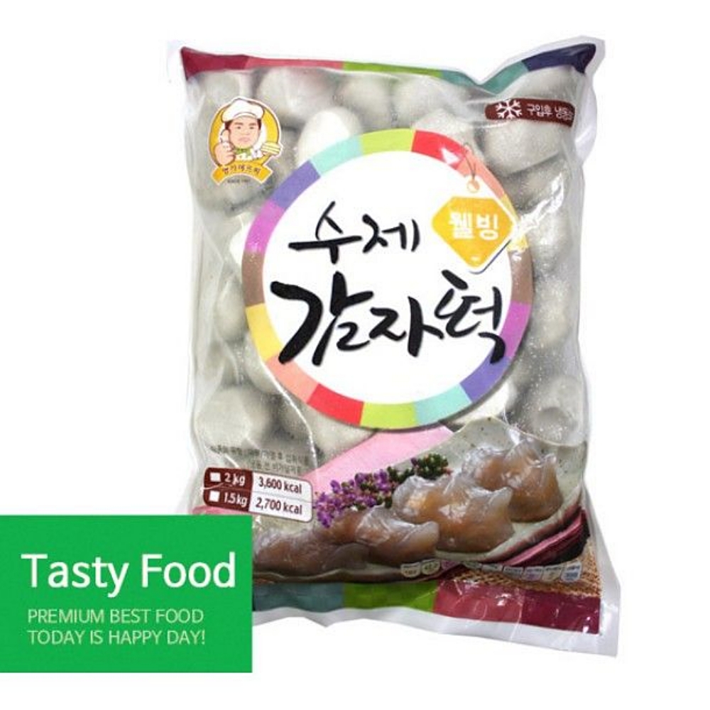 명가에프씨 냉동 분식 식품 웰빙감자떡2kg 식자재 : 수앤서마켓2