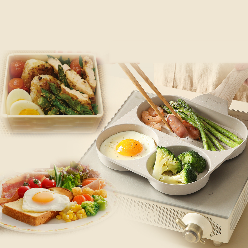 카로테 까로떼 계란 후라이팬 3구 프라이팬 CAROTE : 미스터재팬