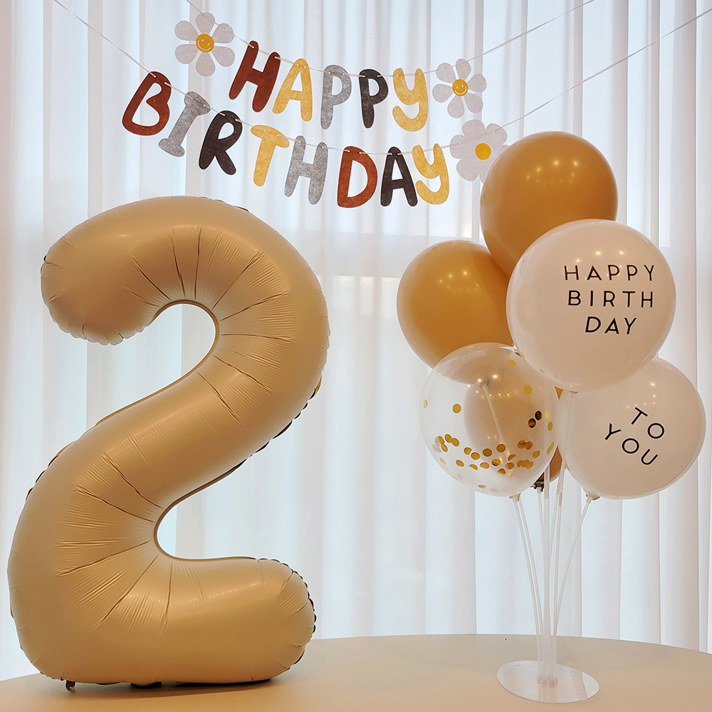카라멜 생일풍선 파티 가랜드 두돌 생일상 세트 2 : 오파티데이