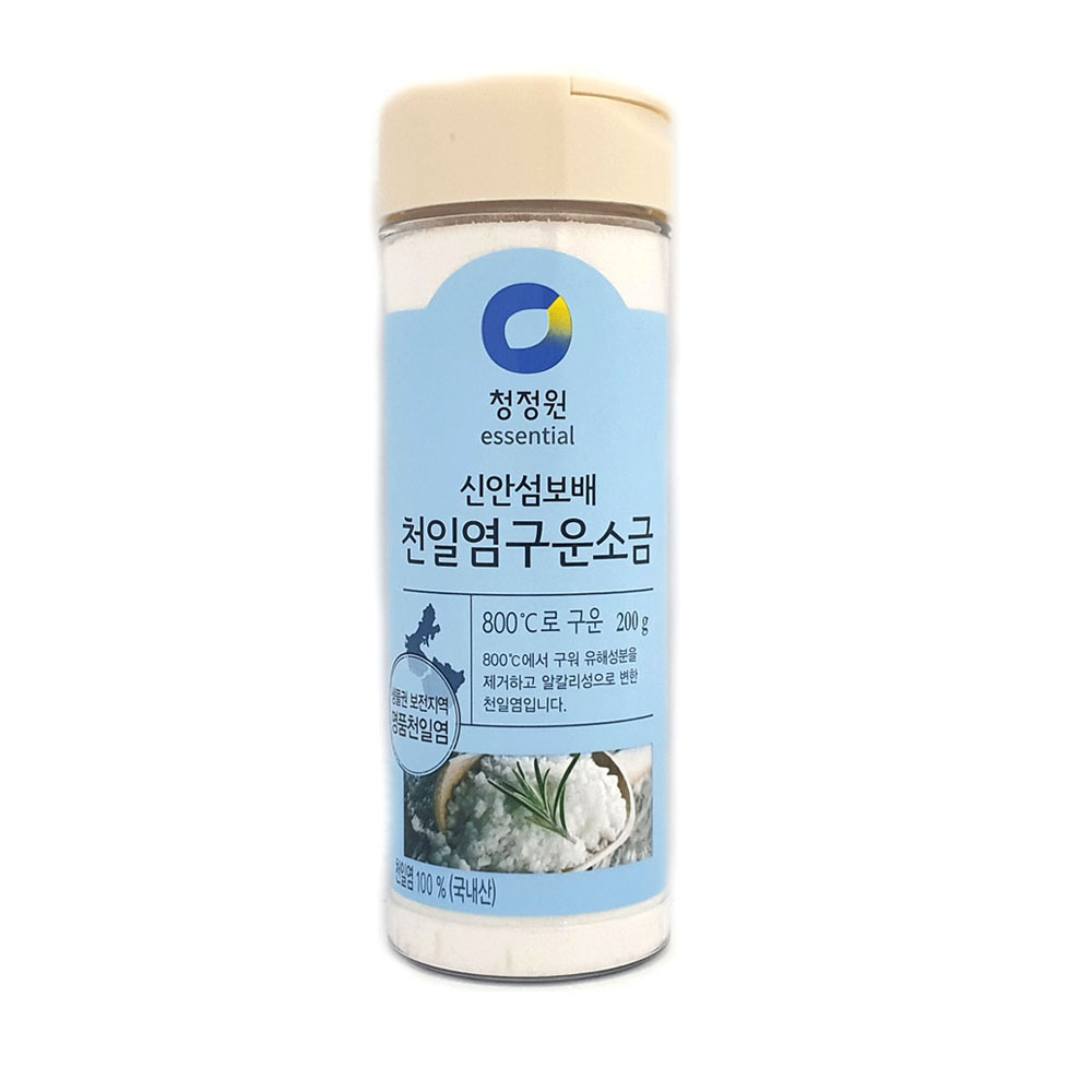 청정원 신한 신안 구운소금 500g 1kg 천일염 가는소금 용융소금 : 또중이