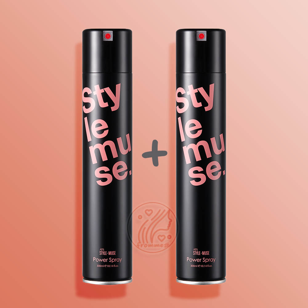 1+1 ATS 스타일뮤즈 파워 스프레이 300ml 남자 여자 미용실 강력 : fromme