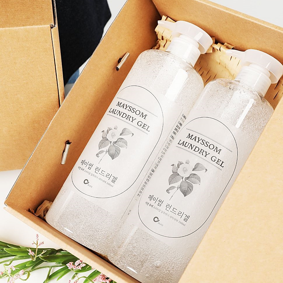 출산 선물세트 천연 세탁세제 대용량 1000ml 2개 : 수앤서마켓5