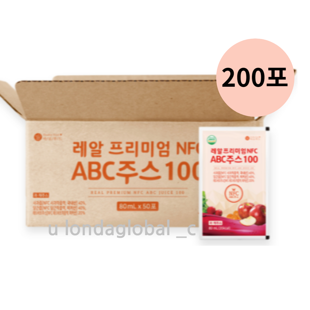 바로푸드 ABC 주스 프리미엄 아침대용 80ml 200포 : 비엔엠코리아