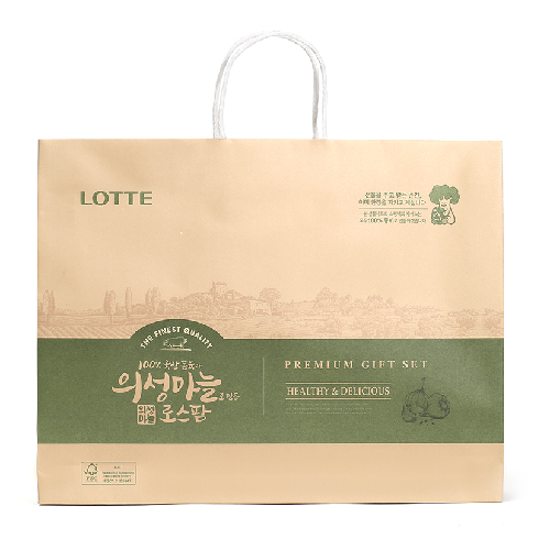 롯데푸드 의성마늘 로스팜 프리미엄 2호 (ECO포장) 추석선물세트 : 솔루션365