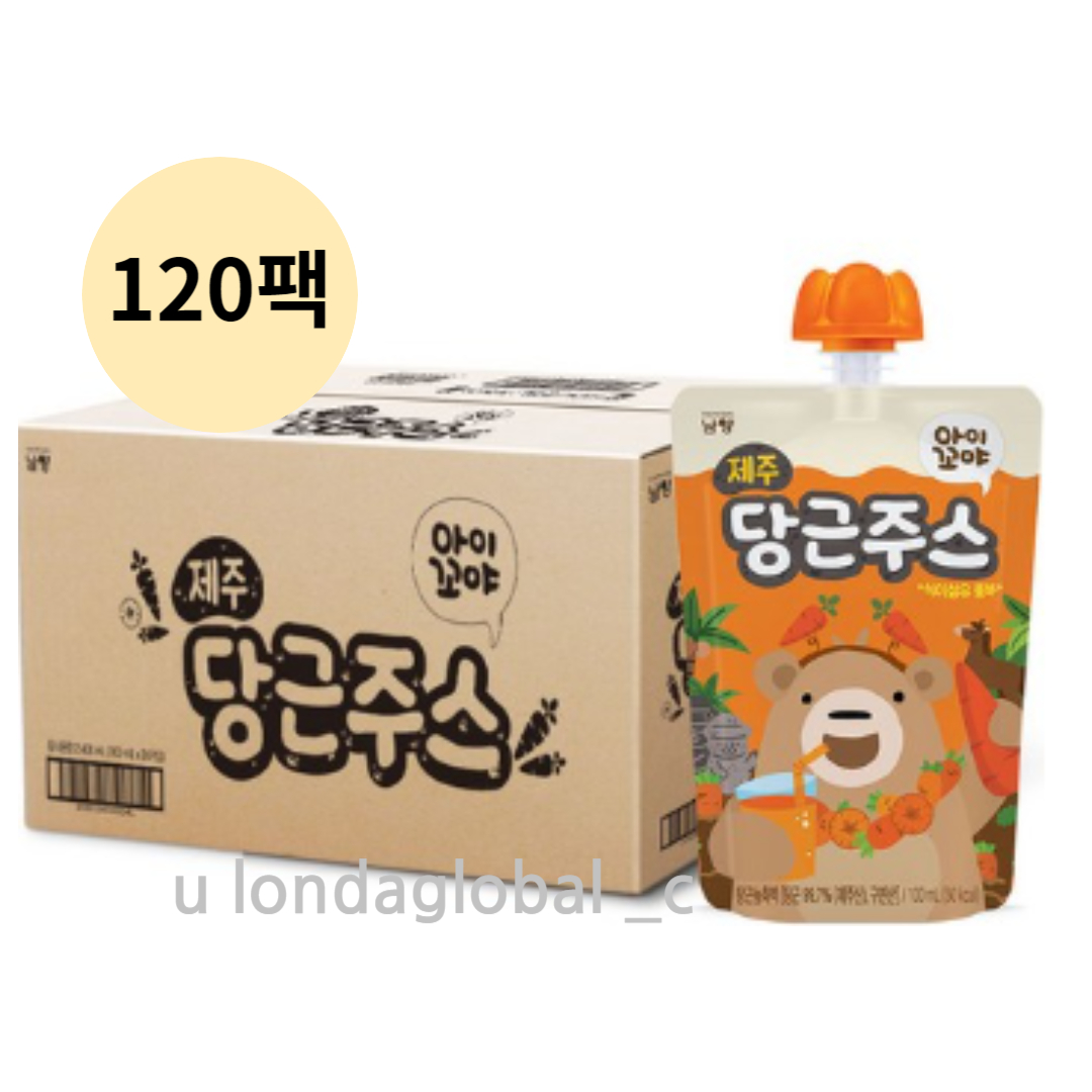 아이꼬야 제주 당근 주스 어린이집 간식 100ml 120개 : 비엔엠코리아