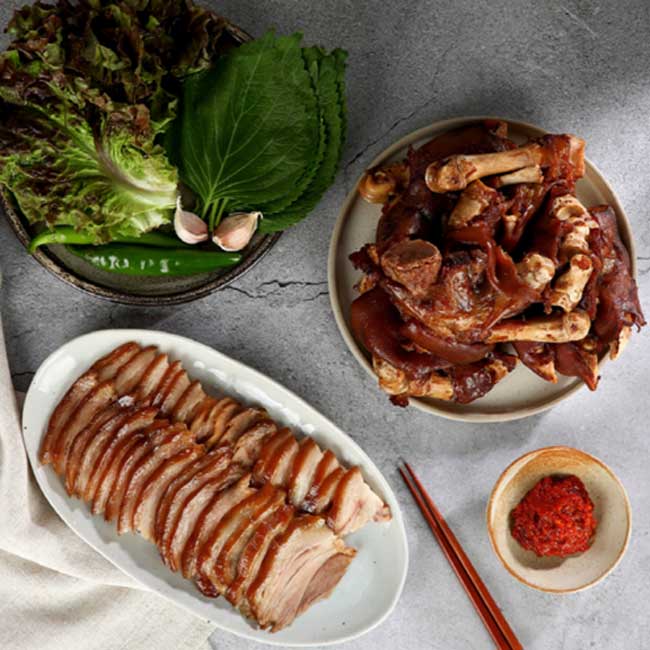 [ 제주하우스 마켓 ] 제주 흑돼지 족발 150g x 5ea,제주 흑돼지 아강발 300g 4ea 중 택1 : 제주하우스