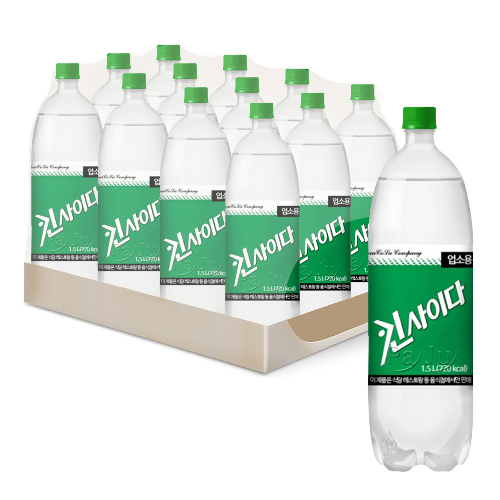 킨사이다 1.5L_패트 (1팩/12개입) 탄산음료 업소용 : 정진문구