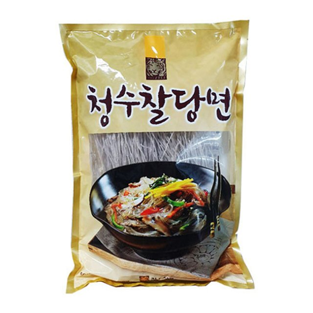 청수 찰 당면 500g 잡채용 전골용 부대찌개용 비빔 사리 고구마 전분 국수 당면사리 : 울랄라푸드마켓